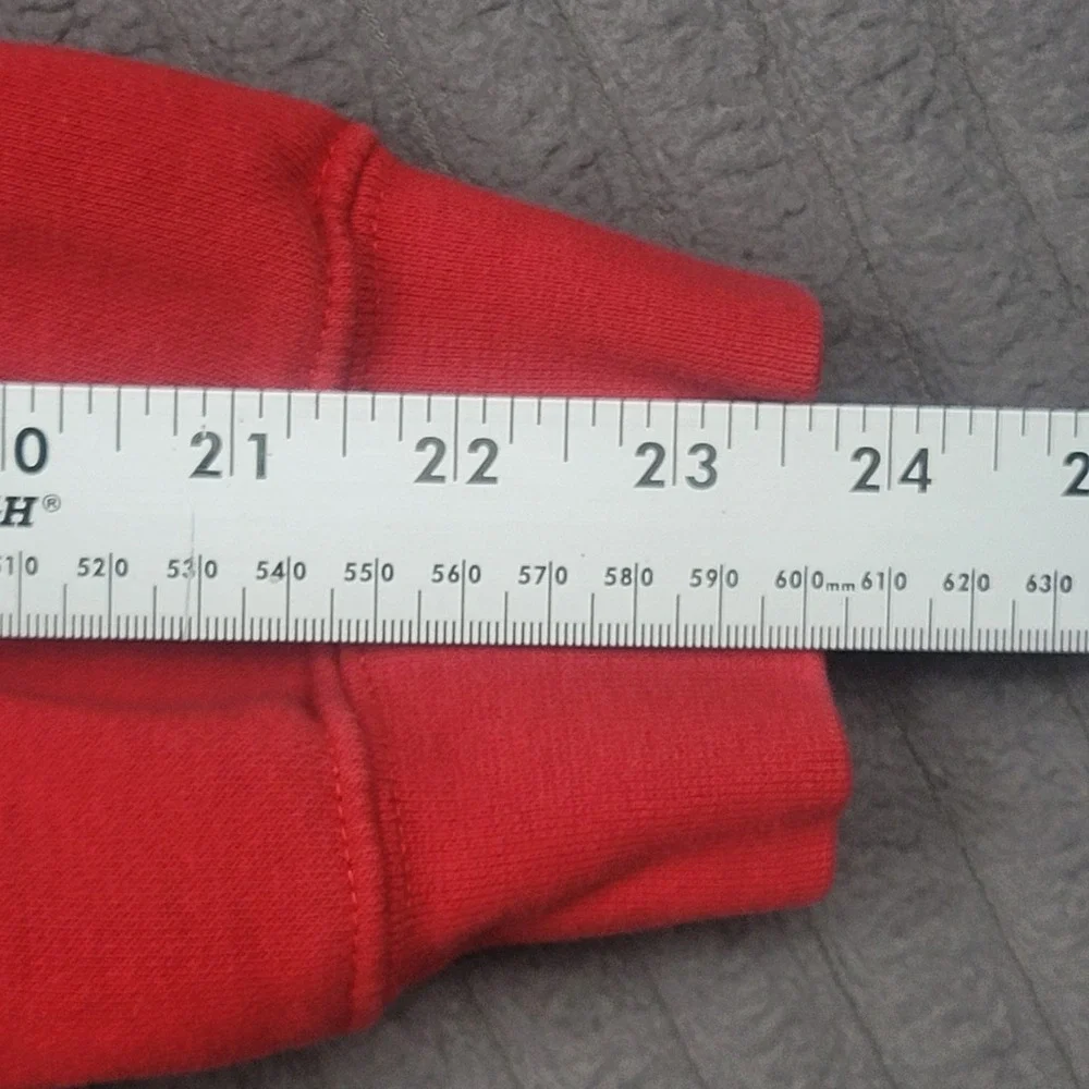 California Angels MLB Hoodie Mens Red Pullover Sweatshirt Graphic Large Majestic